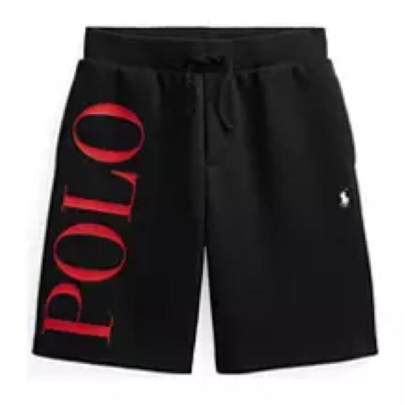Polo Ralph Lauren Black Red Big Logo T-Shirt and Double Knit Shorts Set Co-Ord - Picture 7 of 8